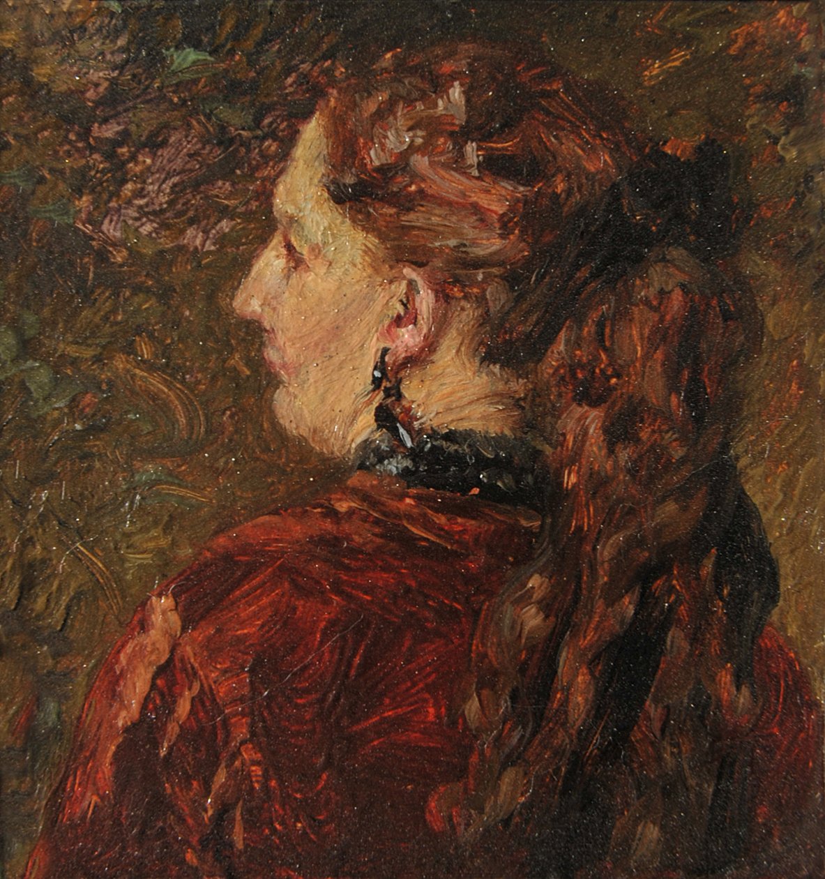 Naisen muotokuva. Miniatyyri Loewen kokoelmasta tekijältä Adolph Menzel