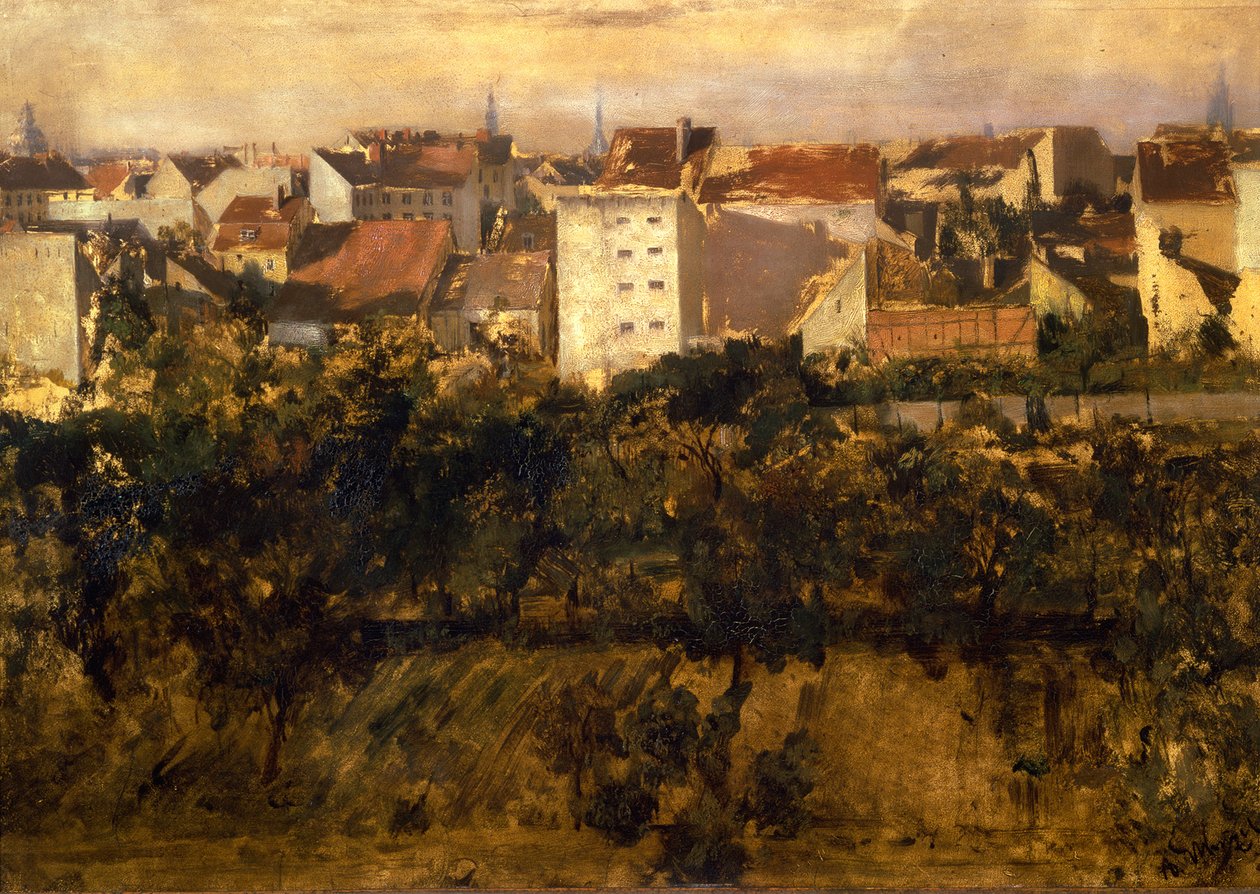Näkymä takapihojen rakennuksiin tekijältä Adolph Menzel