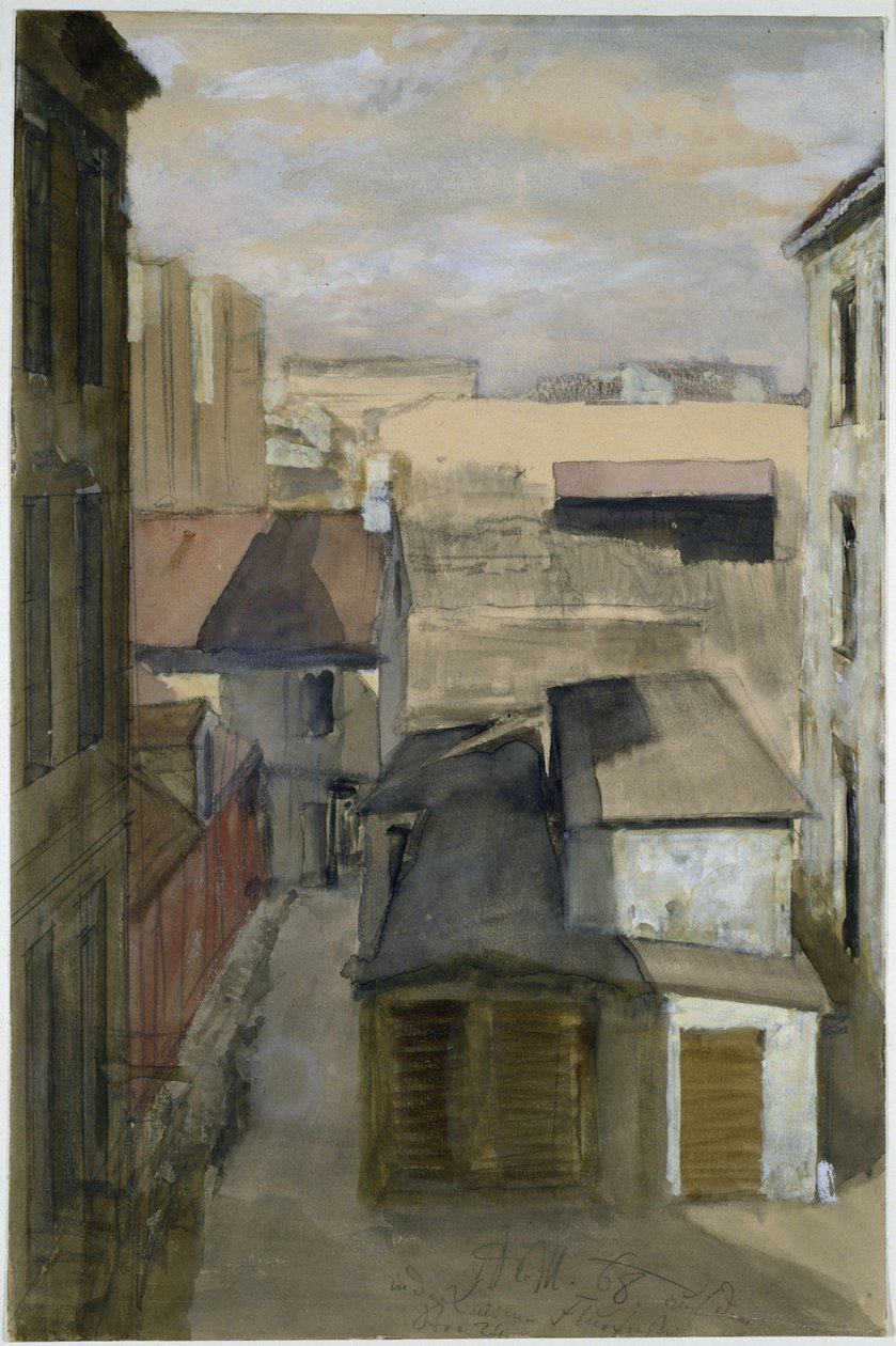 Näkymä ikkunasta osoitteessa Luisenstraße 24 tekijältä Adolph Menzel