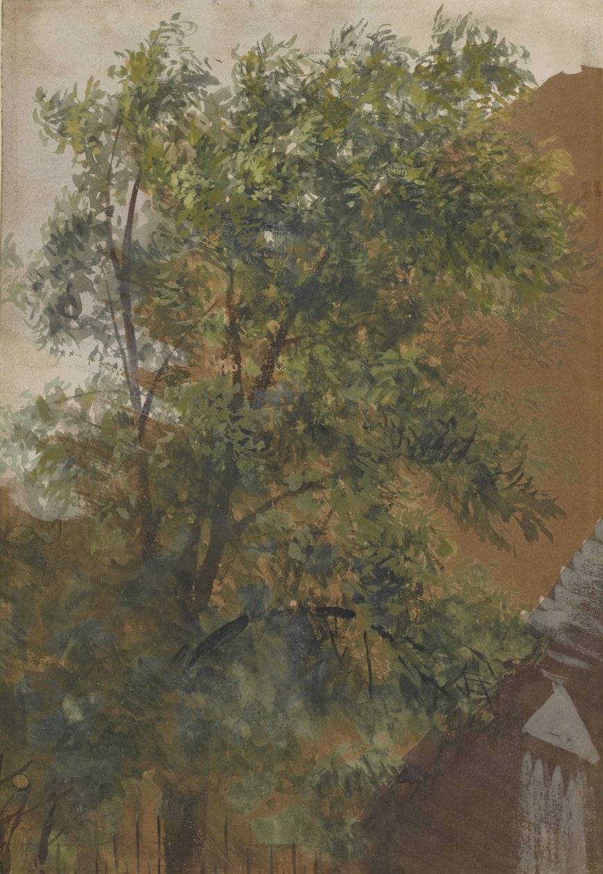 Näkymä hänen studionsa pihan ikkunasta osoitteessa Marienstraße 22 tekijältä Adolph Menzel