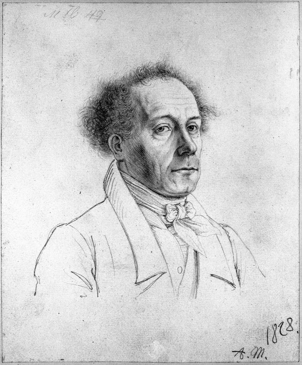Keskiaikaisen miehen rintakuva tekijältä Adolph Menzel