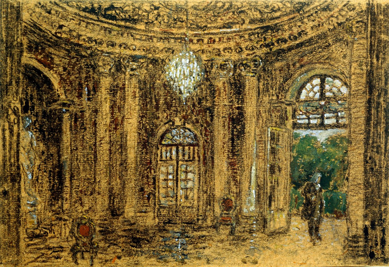 Konsertti Sanssoucissa, Study, 1850-luku tekijältä Adolph Menzel