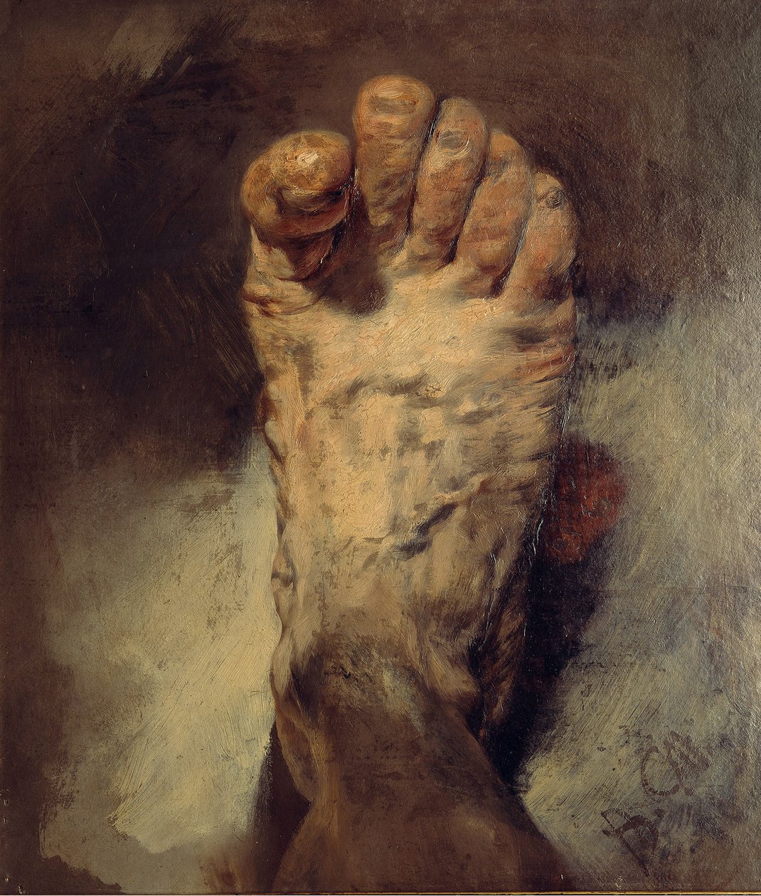 Taiteilijan jalka tekijältä Adolph Menzel