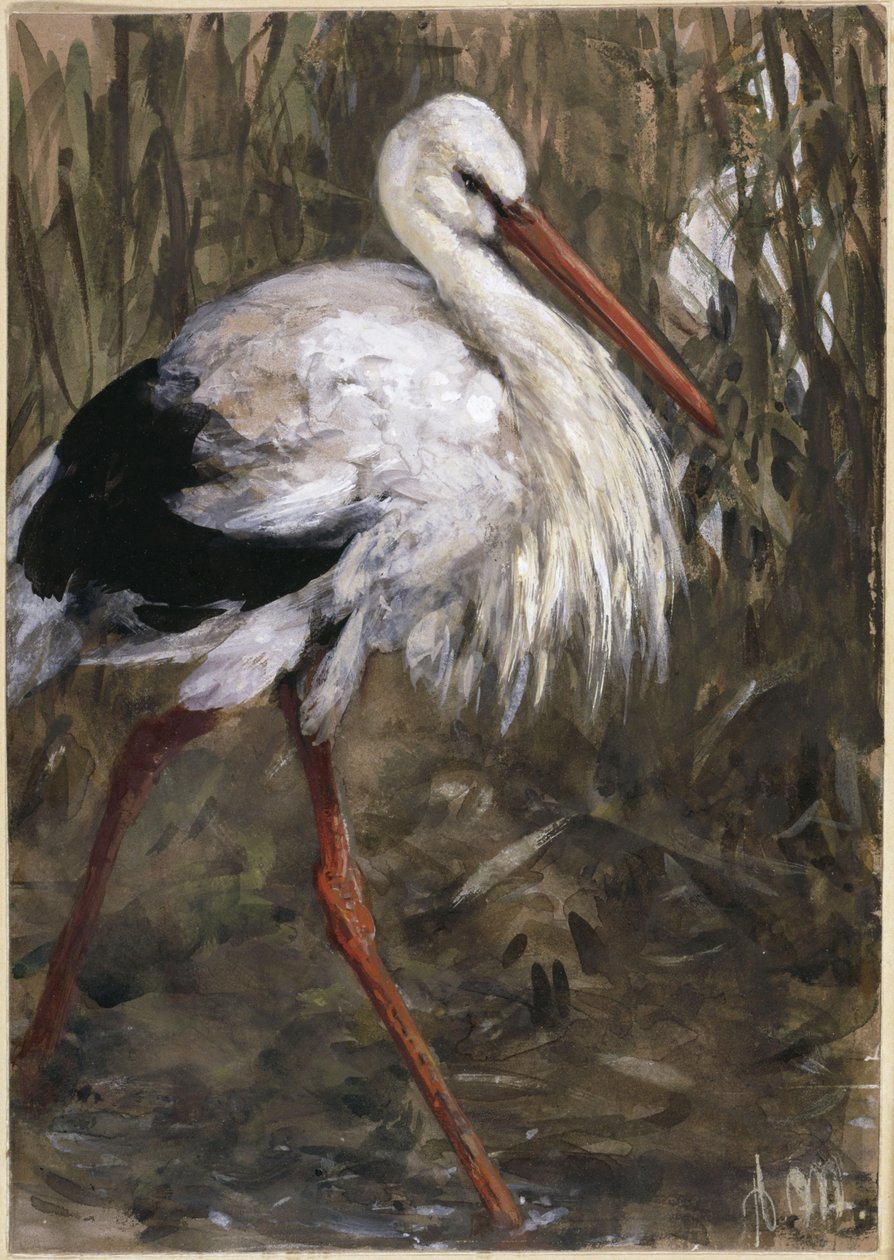 Haikara ruovikossa. Teoksesta ”Lastenalbumi” tekijältä Adolph Menzel