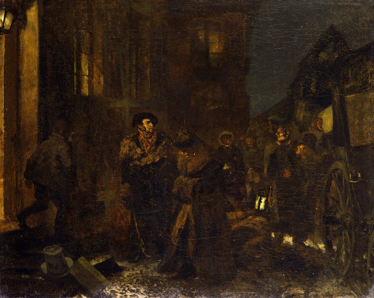 Pysähdys matkan varrella tekijältä Adolph Menzel