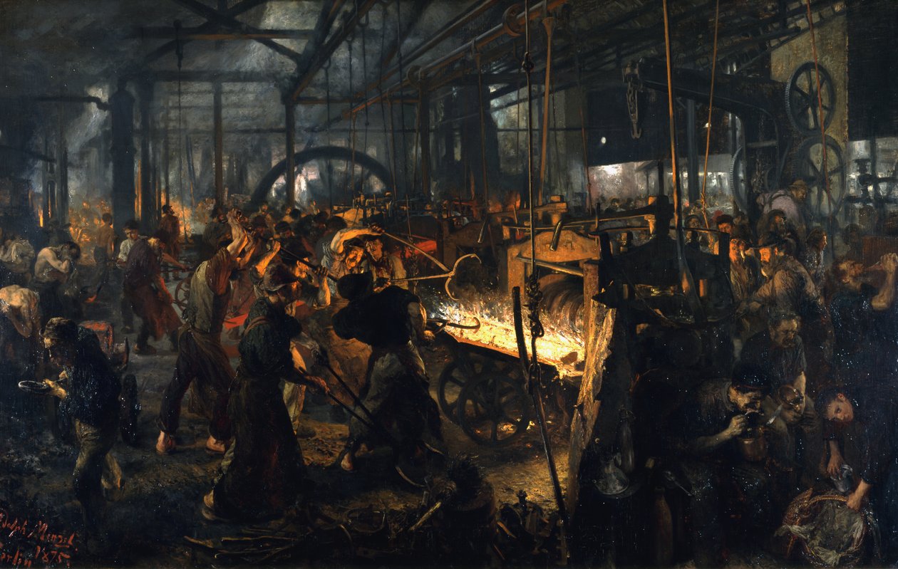Rautavalssaamo (Nykyaikaiset kykloopit) tekijältä Adolph Menzel