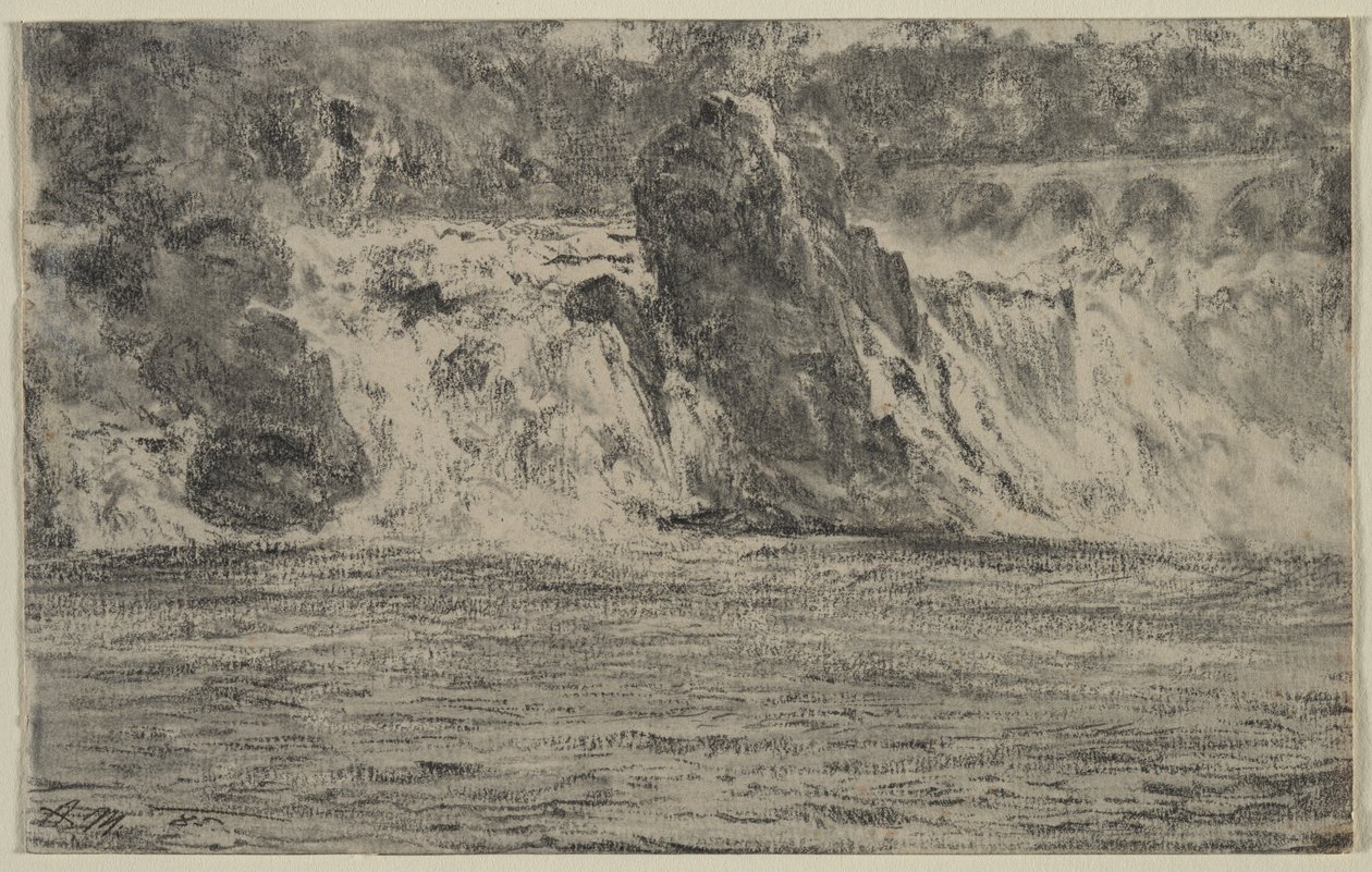 Reinin putoukset Schaffhausenissa Reinin putoukset Schaffhausenista, 1885. tekijältä Adolph Menzel