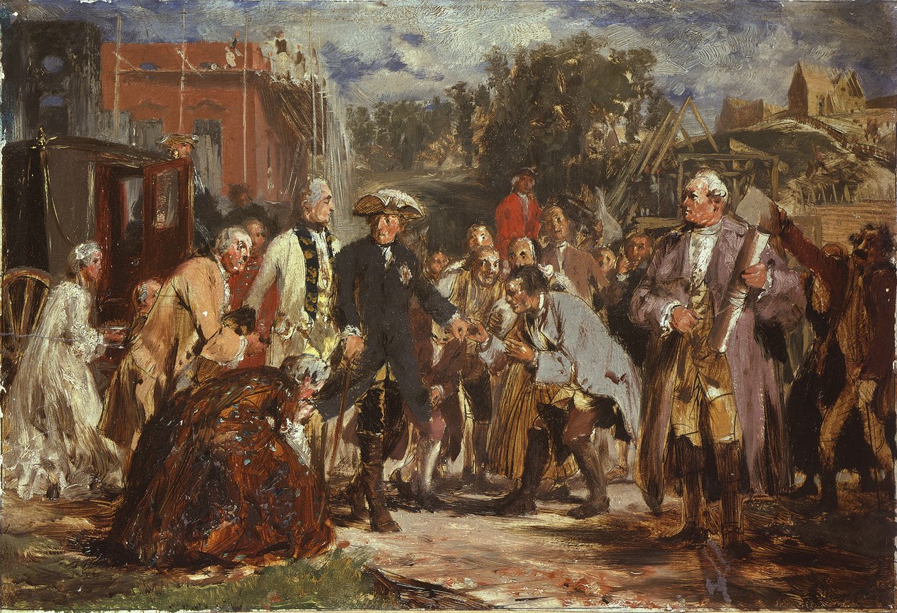 Fredrik Suuri matkoilla. Luonnos tekijältä Adolph Menzel