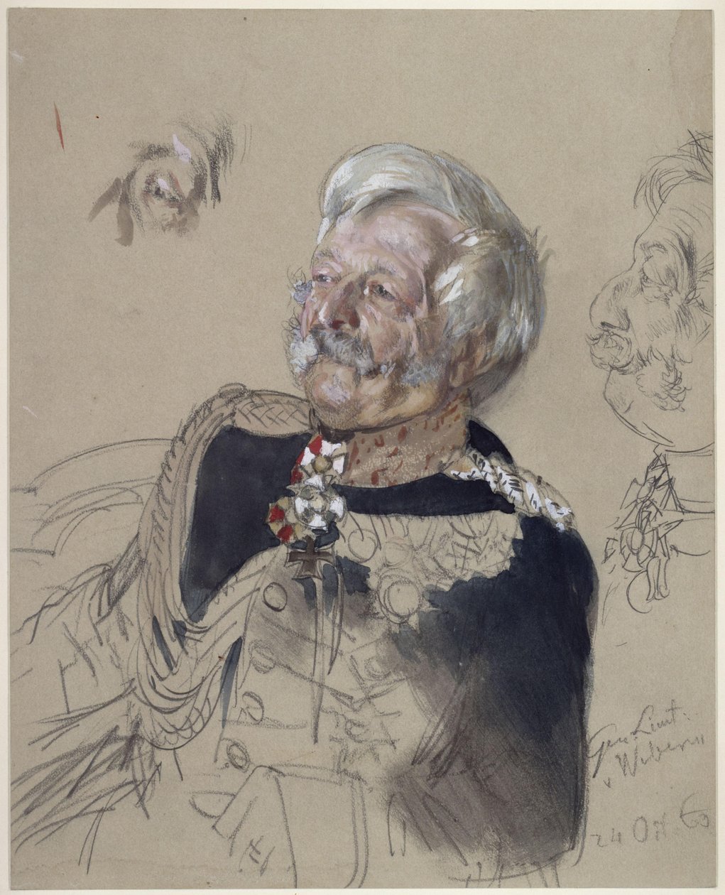 Kenraaliluutnantti von Webern. Tutkielma maalaukseen "Vilhelm I:n kruunaus Königsbergissä" tekijältä Adolph Menzel