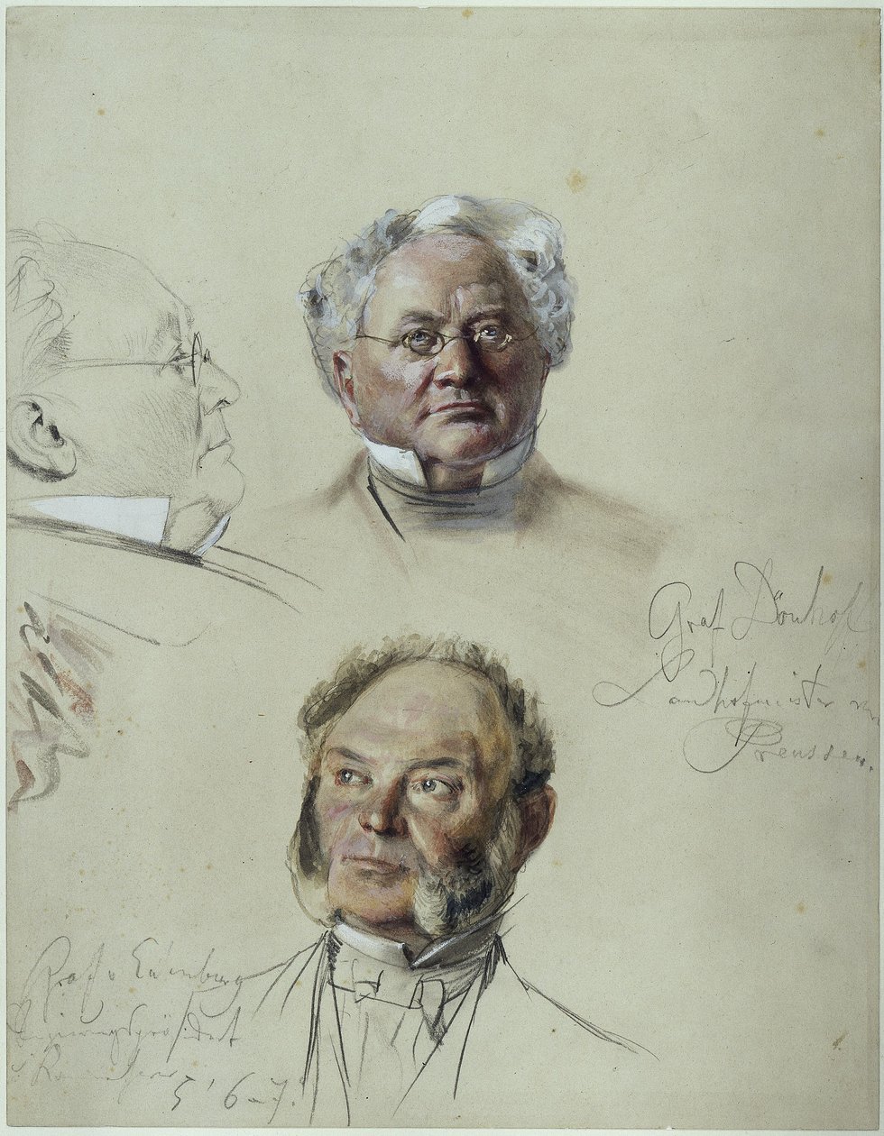 Kreivi Eulenburg ja kreivi Dönhoff. Tutkimus maalauksesta ”Wilhelm I:n kruunajaiset Königsbergissä” tekijältä Adolph Menzel
