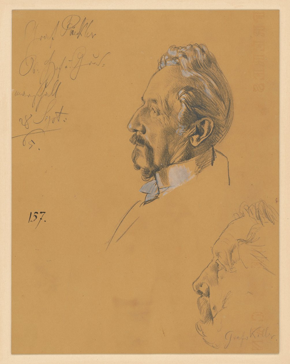 H. kreivi Pückler ja A. kreivi von Keller. Tutkielma maalaukseen "Vilhelm I:n kruunajaiset Königsbergissä" tekijältä Adolph Menzel