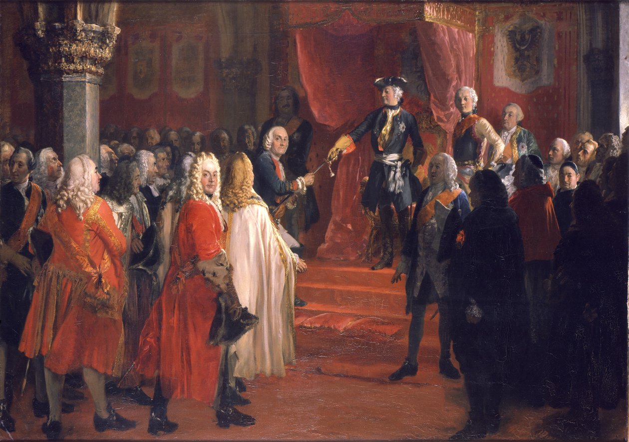 Sleesian säätyjen kunnianosoitus tekijältä Adolph Menzel