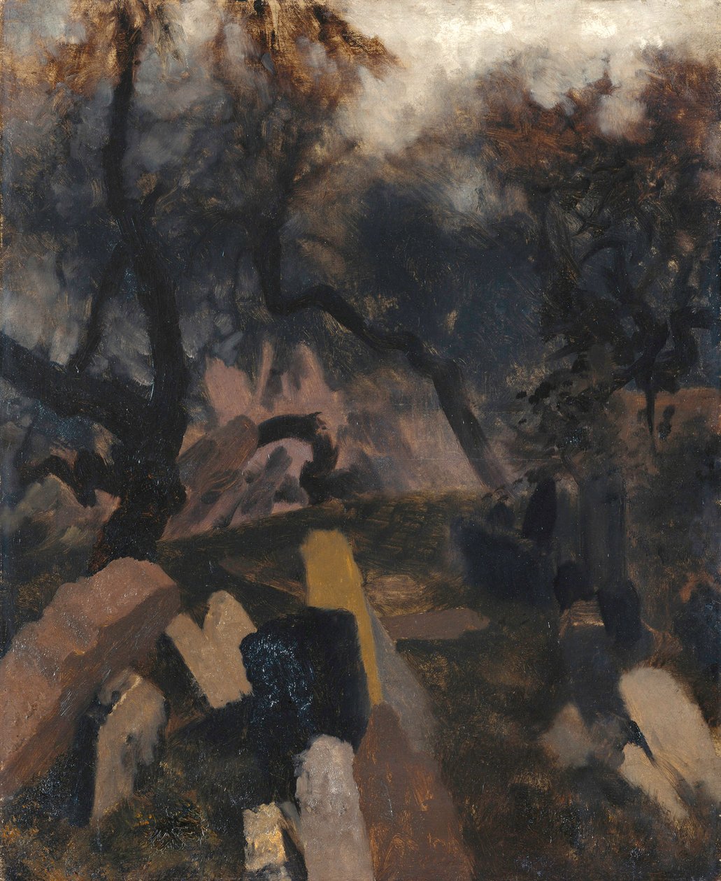 Prahan juutalainen hautausmaa tekijältä Adolph Menzel