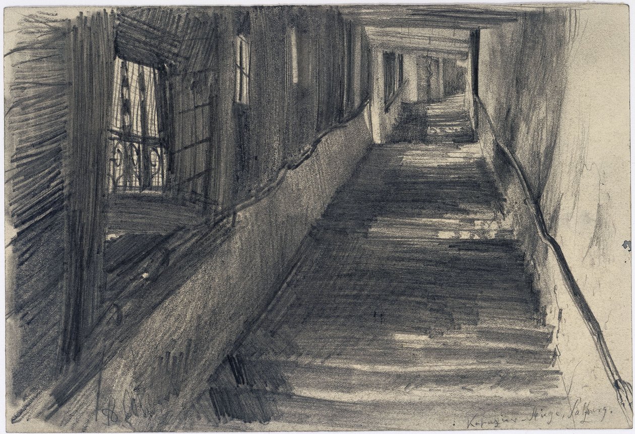Kapuzinerstiege Salzburgissa tekijältä Adolph Menzel