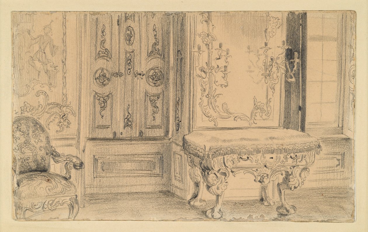 Konserttisali Potsdamin kaupunginlinnassa tekijältä Adolph Menzel