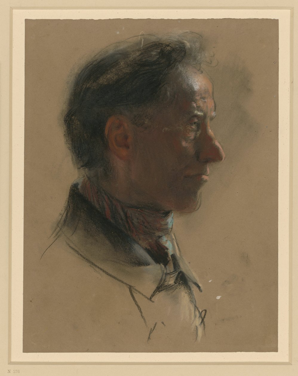 Miehen pää oikealle tekijältä Adolph Menzel