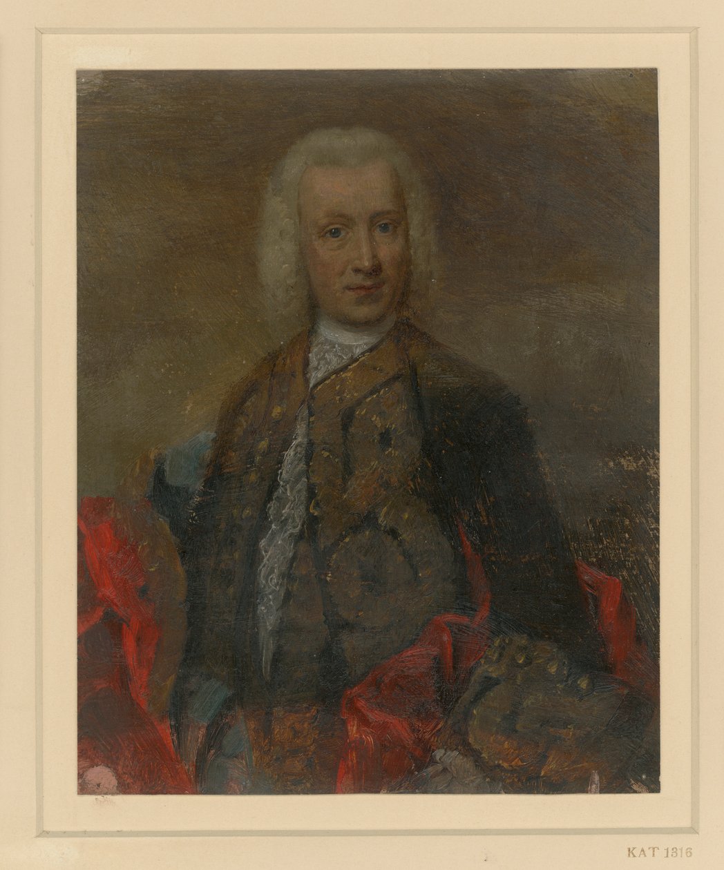 Miehen muotokuva Fredrik II:n ajan hovipuvussa tekijältä Adolph Menzel