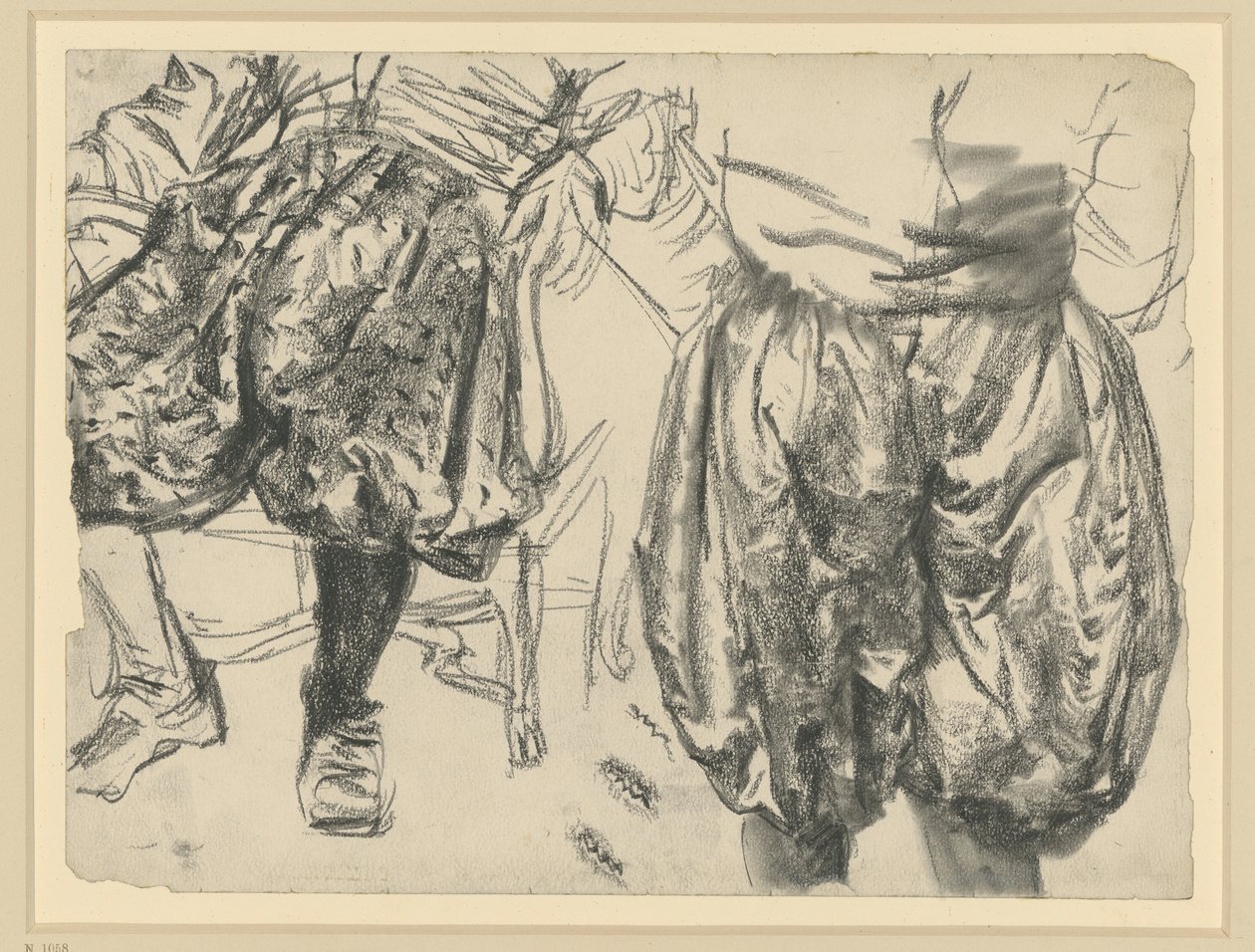 Malli, joka esittää Saksin vaaliruhtinas Johann Georg I:n juhlapukua kahdesta näkökulmasta, Historiallinen museo, Dresden tekijältä Adolph Menzel