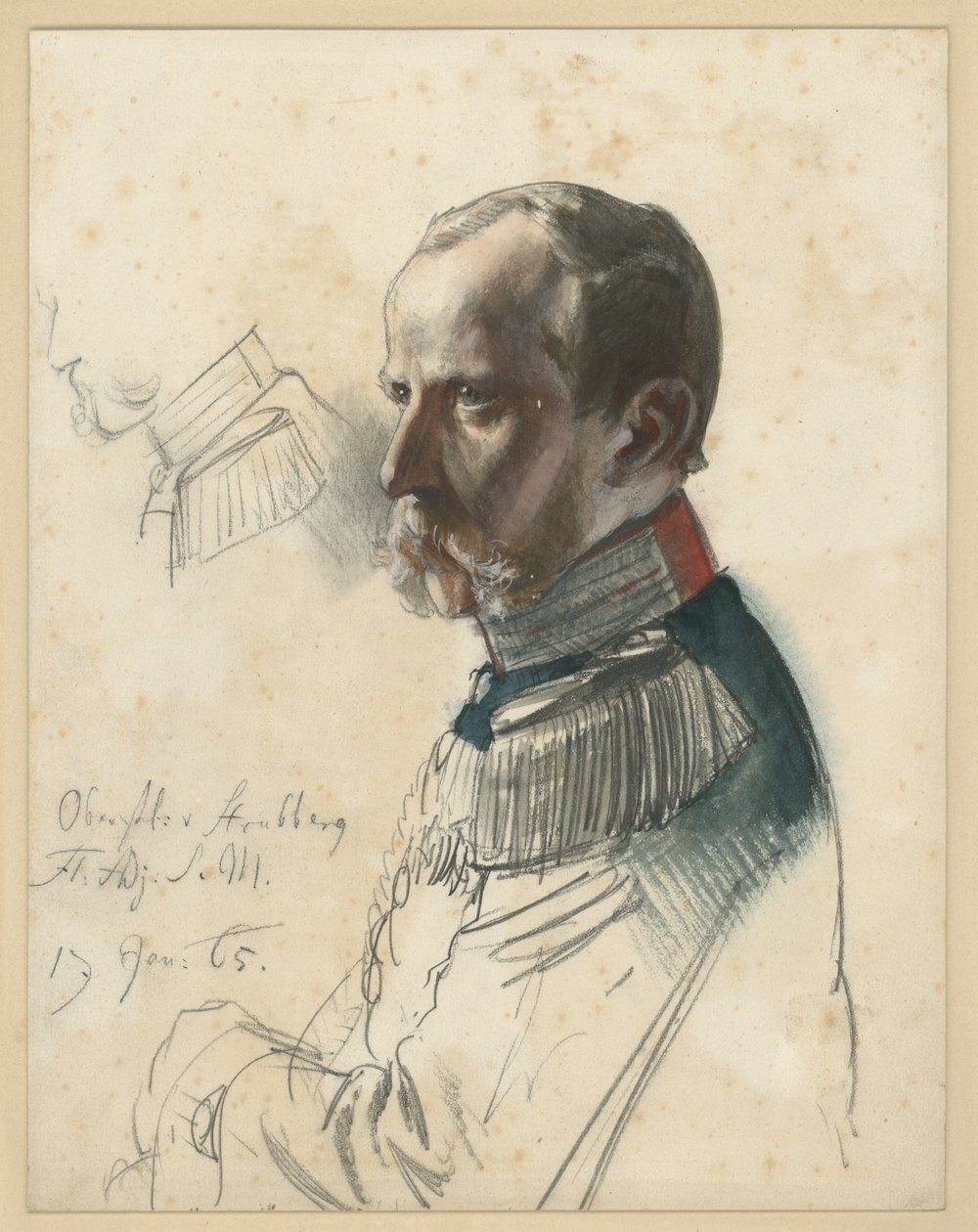 Everstiluutnantti von Strubberg, kuninkaan siipiadjutantti tekijältä Adolph Menzel