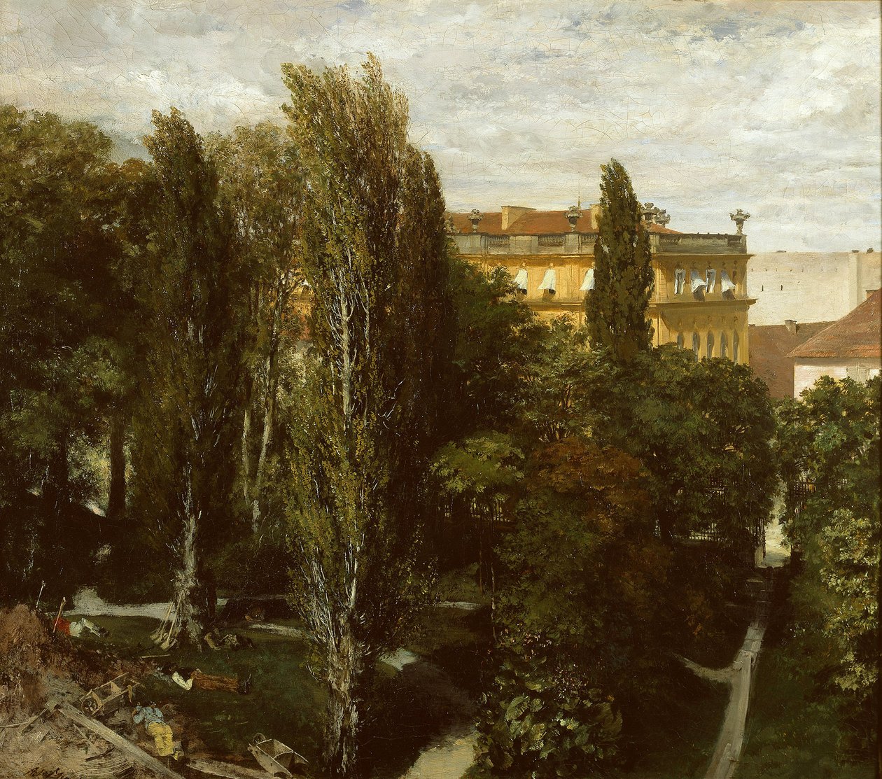 Prinssi Albrechtin palatsin puutarha tekijältä Adolph Menzel