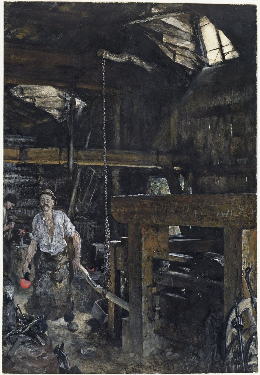 Seppä Gasteinissa tekijältä Adolph Menzel
