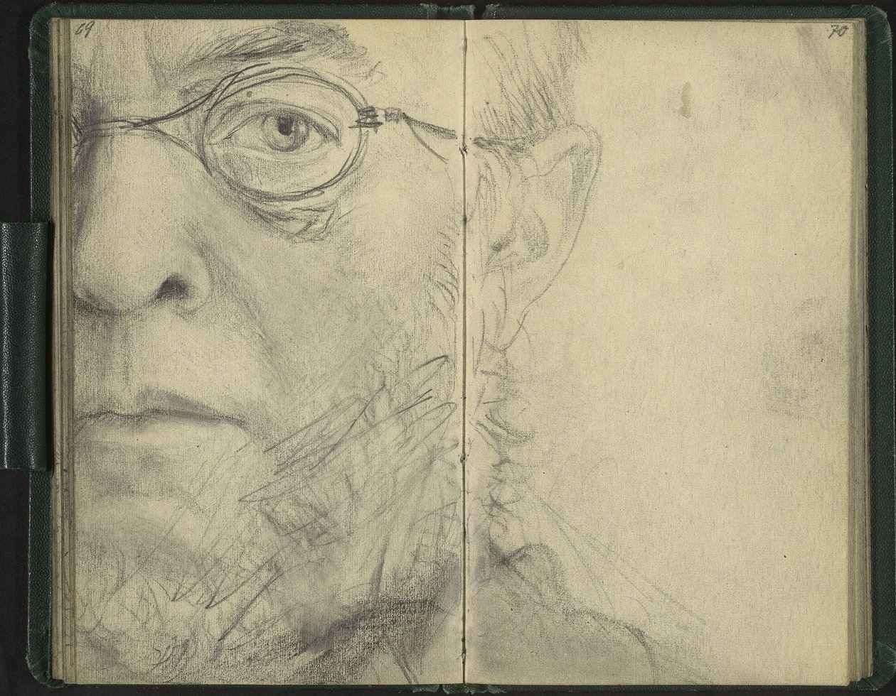 Omakuva "Yksisilmäisenä" tekijältä Adolph Menzel