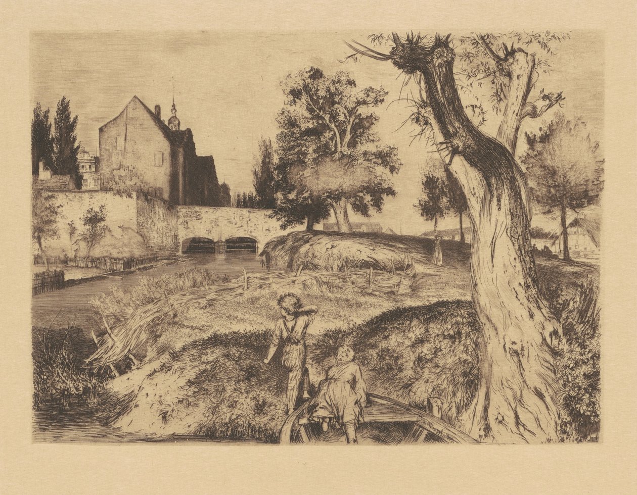Sheep Ditch (Lampaiden oja) tekijältä Adolph Menzel