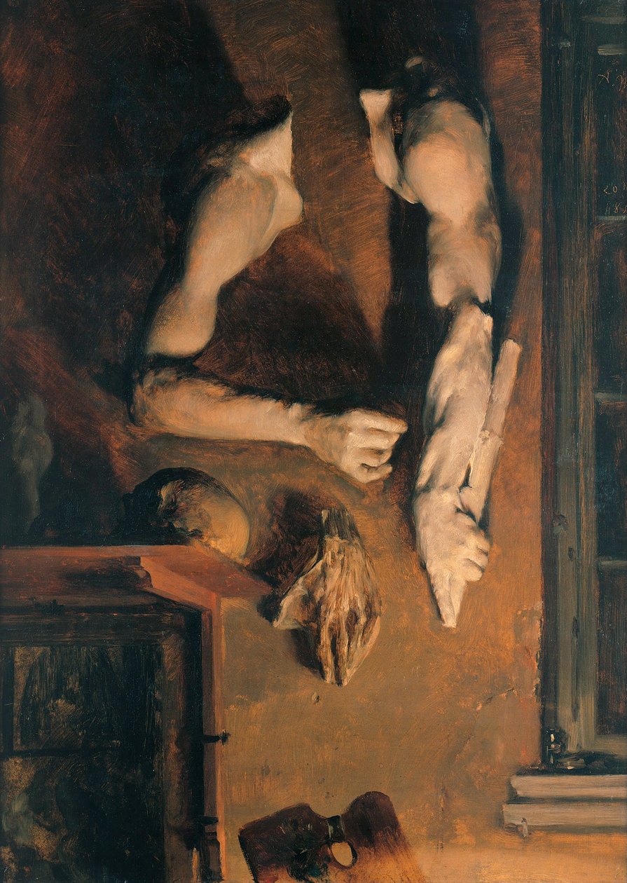 Studion seinä, 1852 tekijältä Adolph Menzel