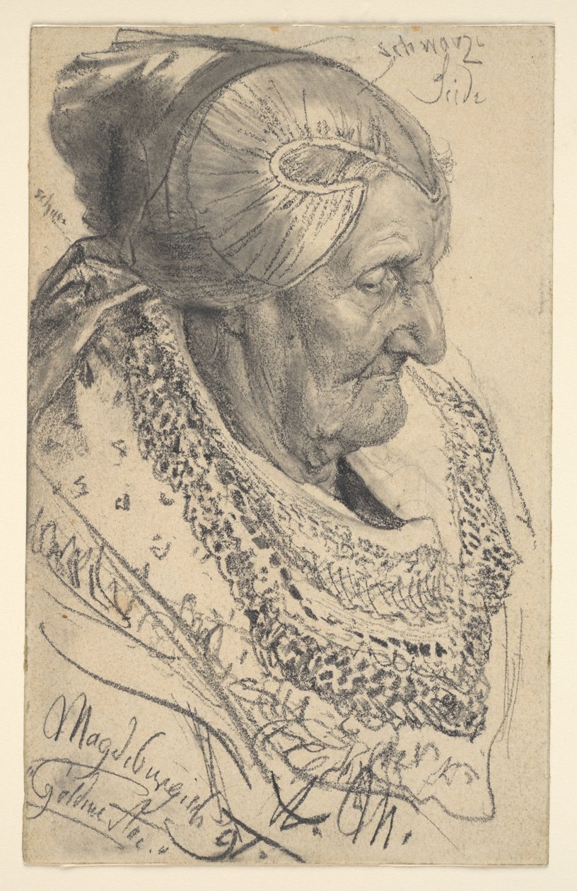 Tutkimus magdeburgilaisesta vanhasta naisesta tekijältä Adolph Menzel