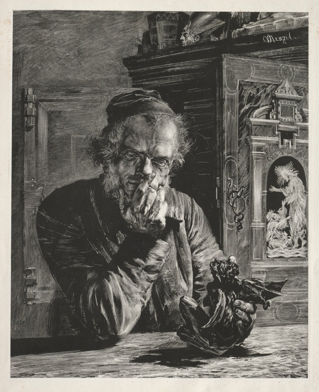 Antiikki - Omakuva, 1851. tekijältä Adolph Menzel