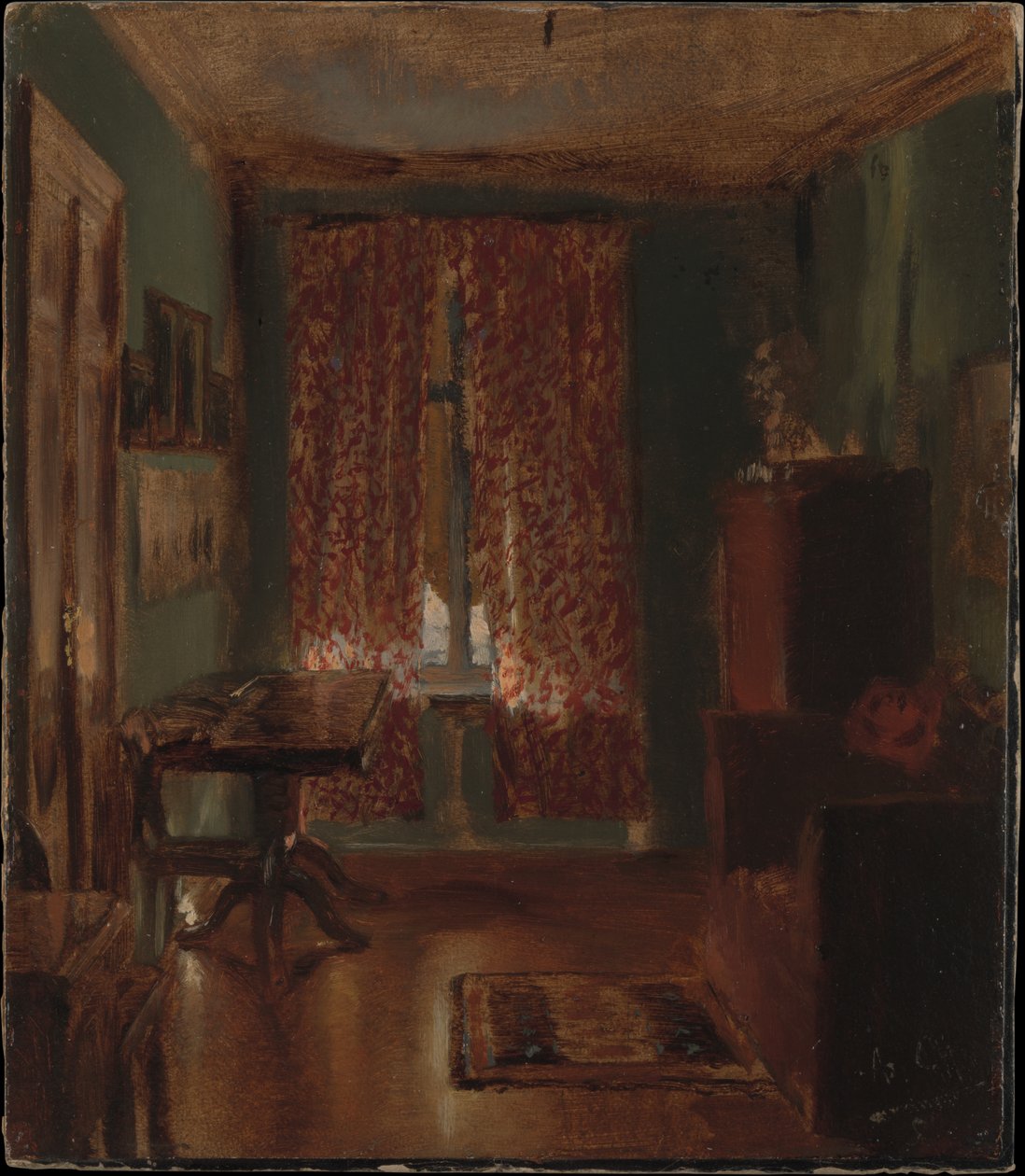 Taiteilijan olohuone Ritterstrassella tekijältä Adolph Menzel