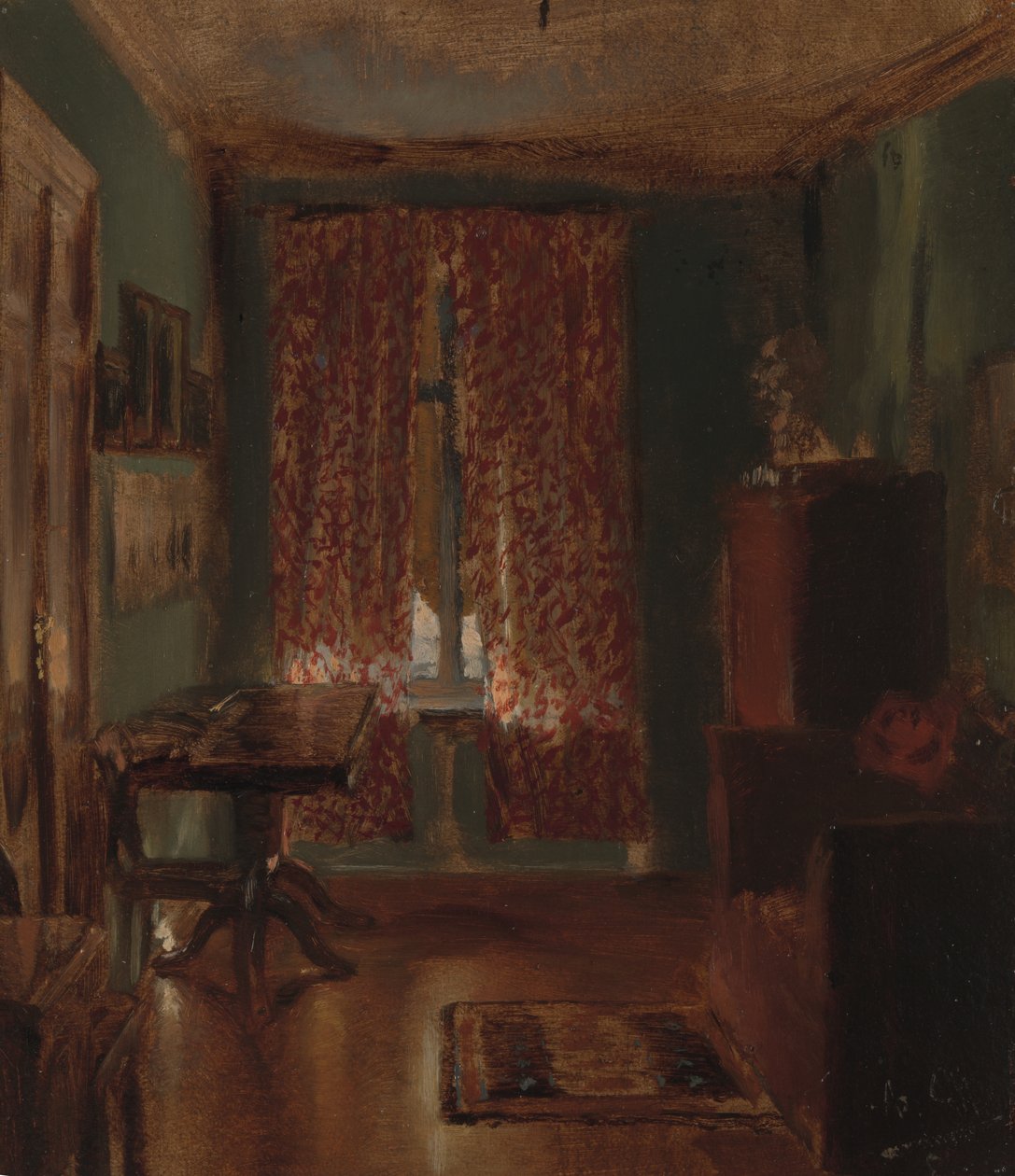 Taiteilijoiden olohuone Ritterstrassessa, 1851. tekijältä Adolph Menzel