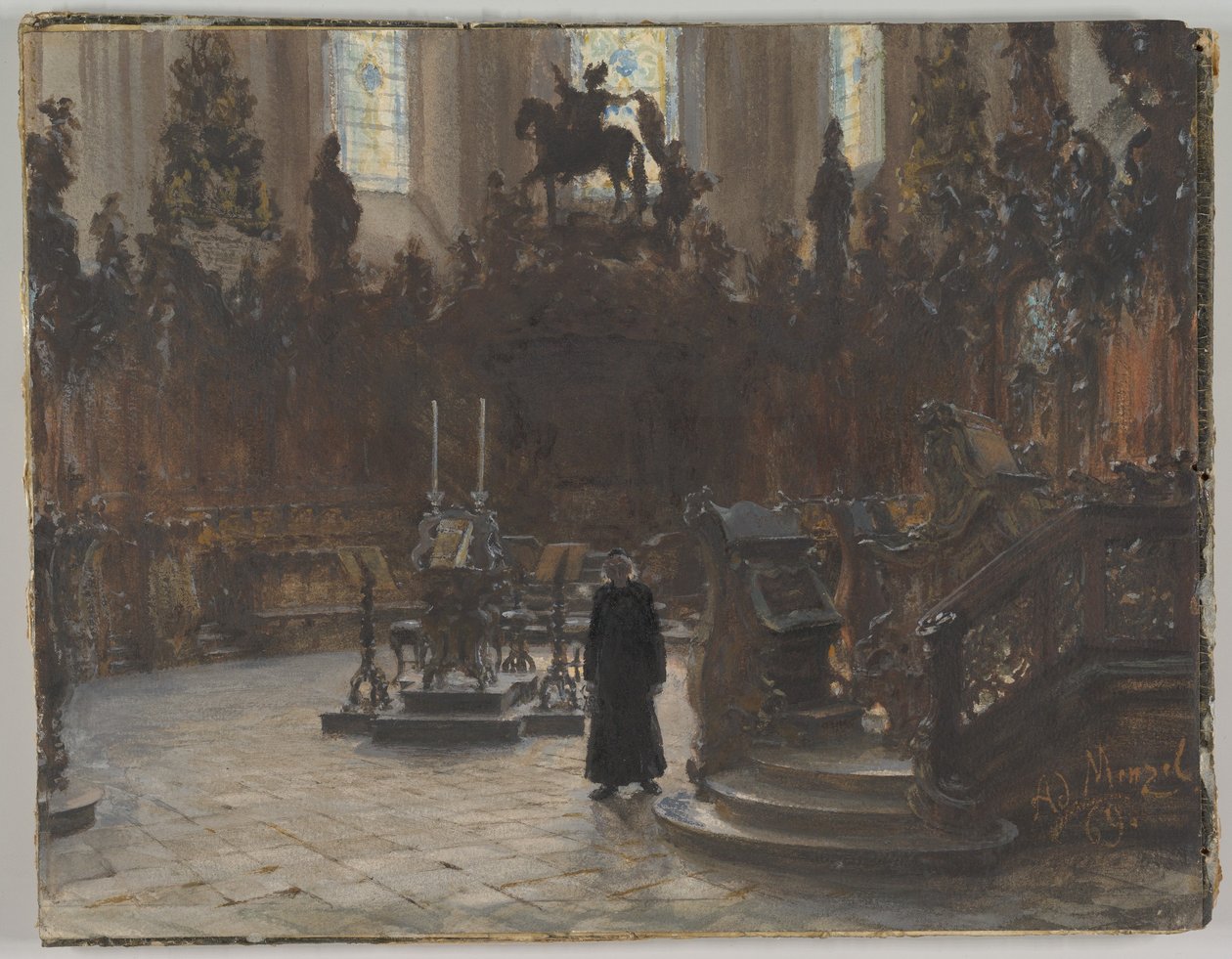 Mainzin katedraalin kuoropaikat tekijältä Adolph Menzel