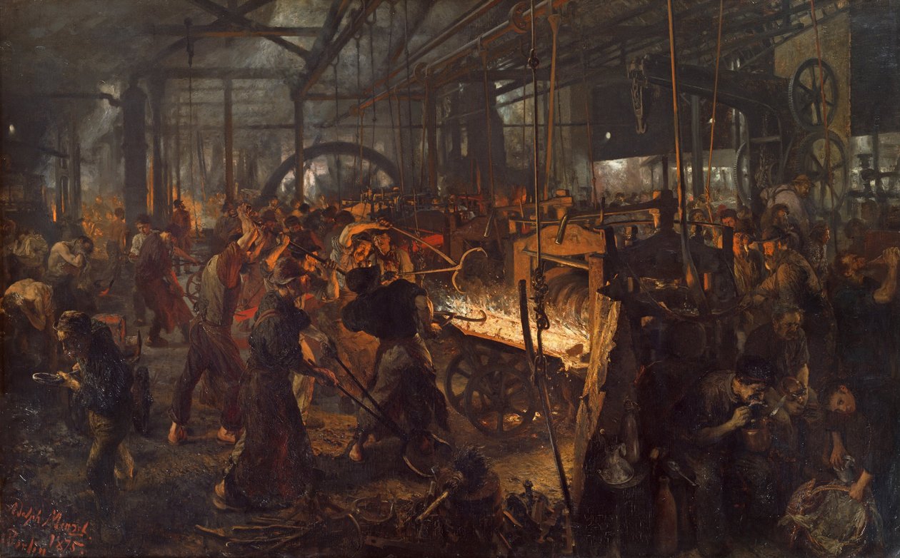 Rautavalssaamo Nykyaikaiset kykloopit, 1873-1875 tekijältä Adolph Menzel