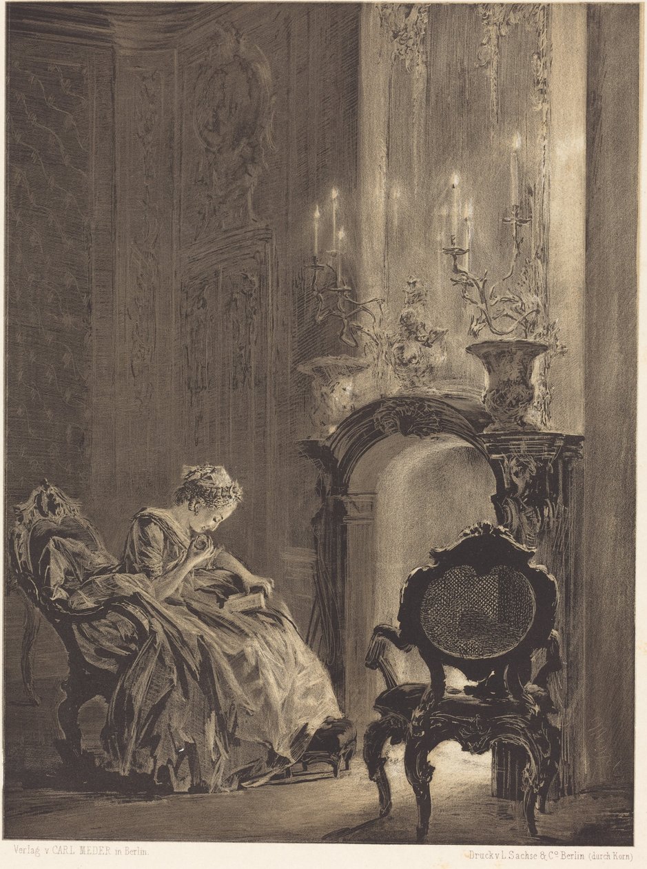 Nainen tulen ääressä tekijältä Adolph Menzel