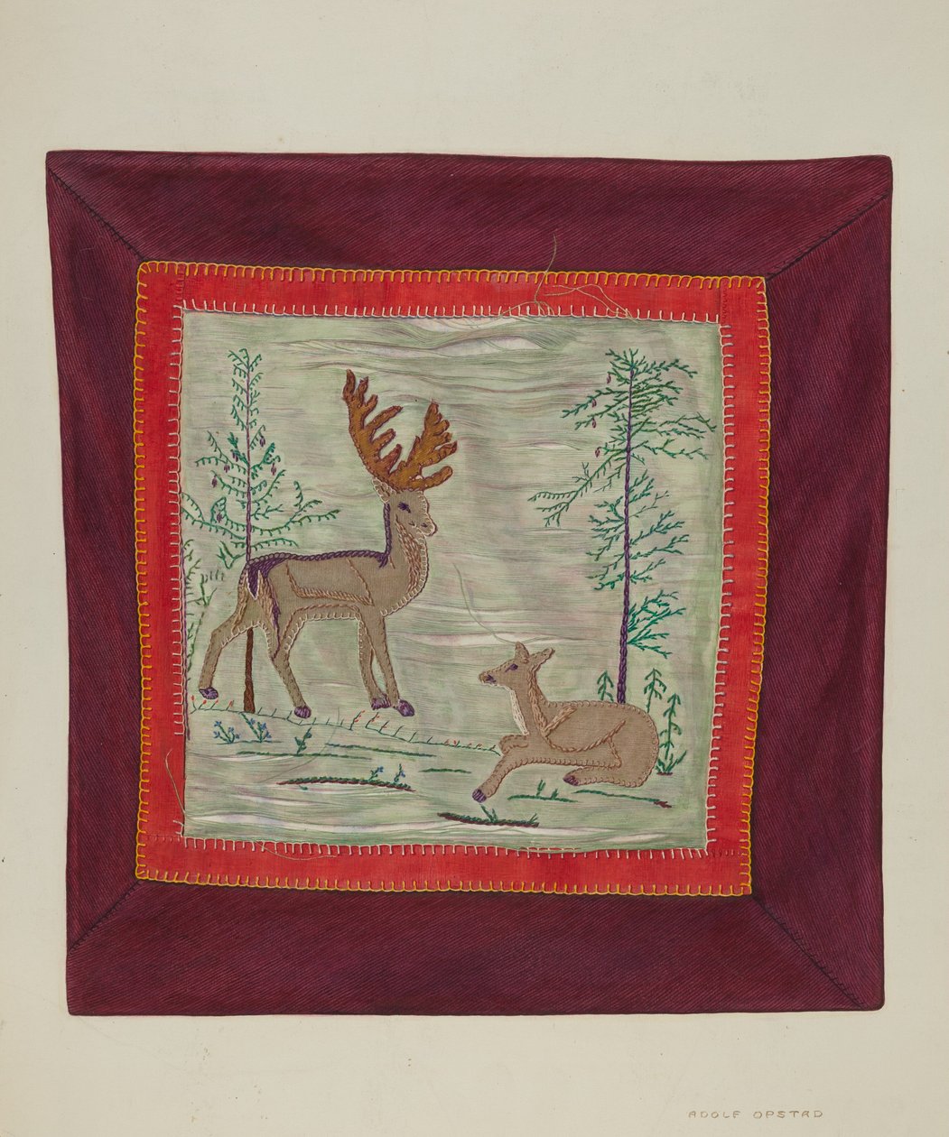 Applique Coverlet Detail, c. 1941. tekijältä Adolph Opstad