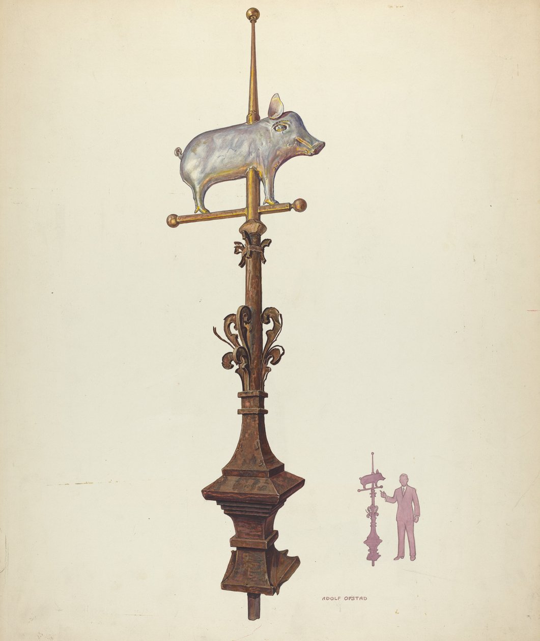 Weather Vane Finial, c. 1941. tekijältä Adolph Opstad