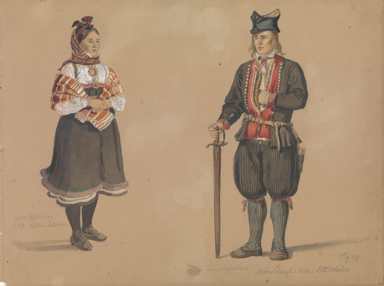 Gro Kjelleberg; Bjugen Sagneskare, Valle tekijältä Adolph Tidemand