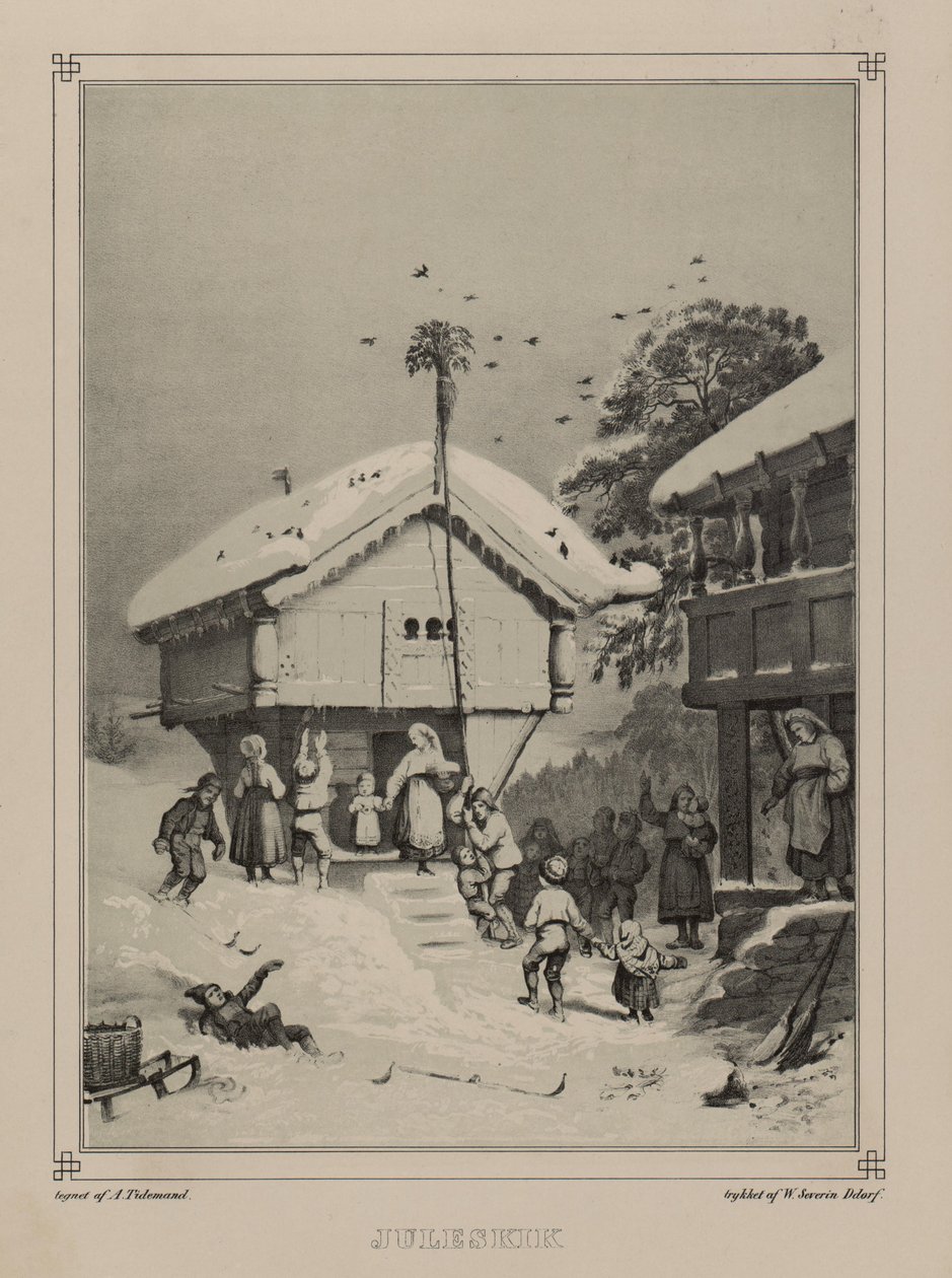Kuvitus otettu kirjasta Norge fremstillet i Tegninger av Asbjørnsen, P.Chr. og utgitt av Chr. Tønsberg (nro, 1848). tekijältä Adolph Tidemand