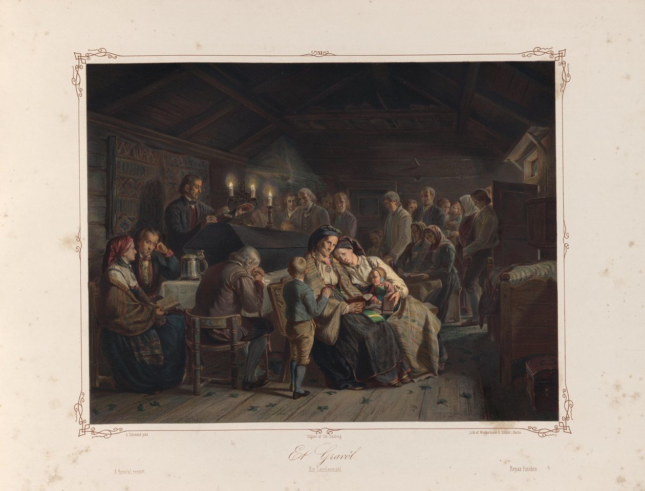 Kuvitukset heistä Norske Folkelivsbilleder av Tidemand, Adolph og utgitt av Chr. Tønsberg (Christiania, 1858) tekijältä Adolph Tidemand