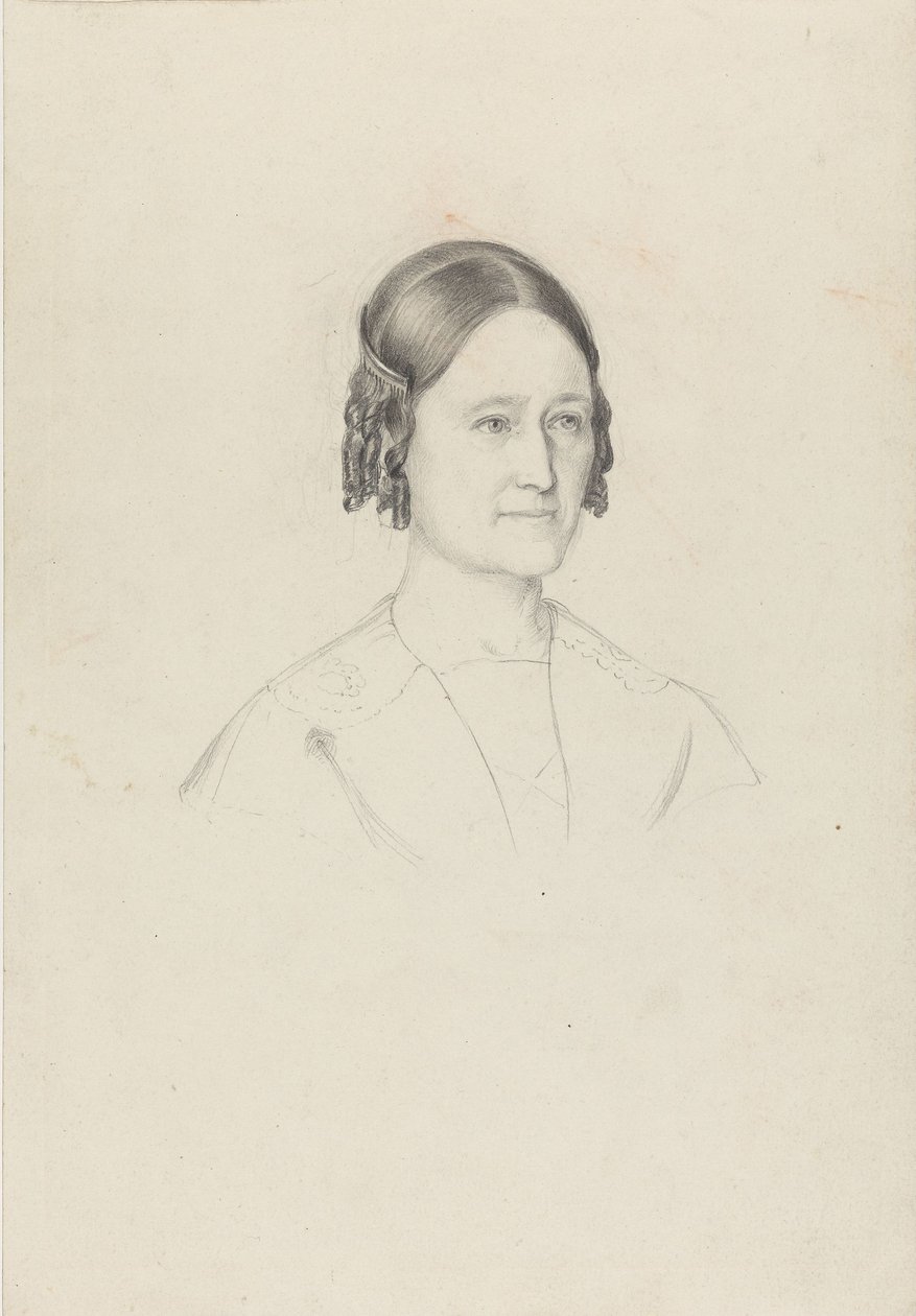Taiteilijan vaimo, Johanne Tidemand tekijältä Adolph Tidemand