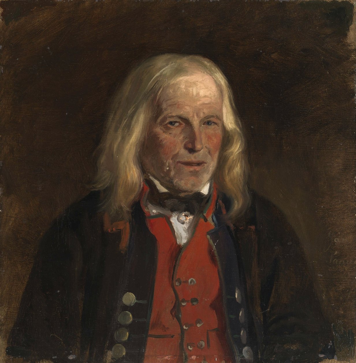 Maanviljelijä Jan Sandven muotokuvatutkielma (?) tekijältä Adolph Tidemand