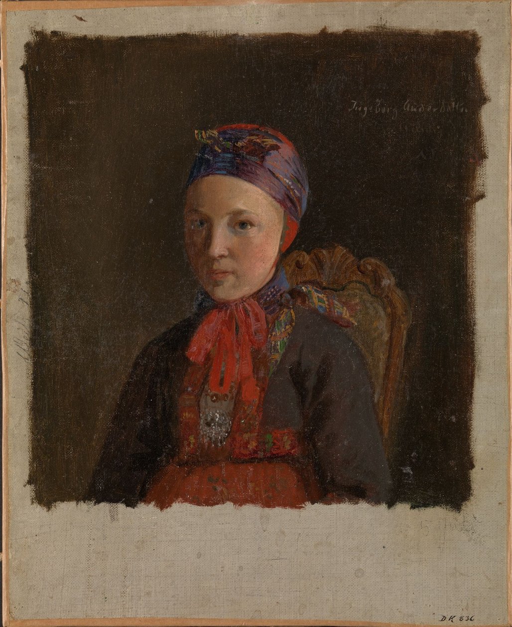 Ingeborg Anderdatter Gulsvigin muotokuva tekijältä Adolph Tidemand