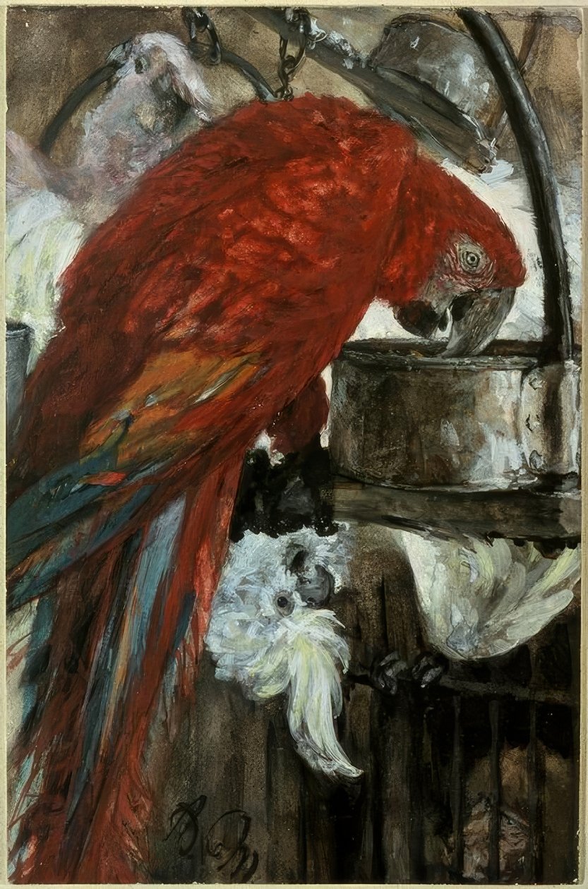 Ara ja Kakadu tekijältä Adolph Menzel