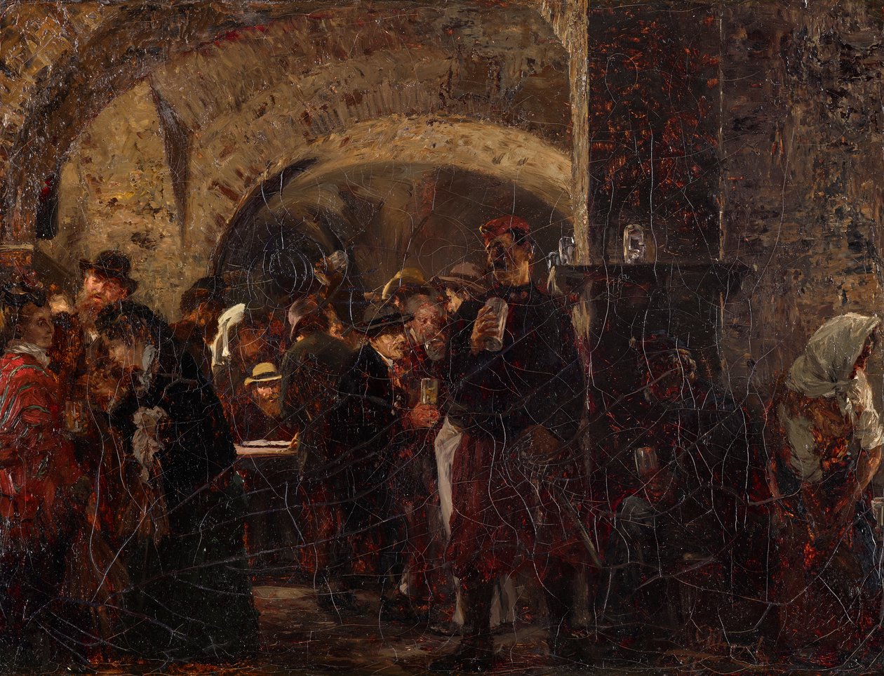 Esterházykeller Wienissä tekijältä Adolph Menzel