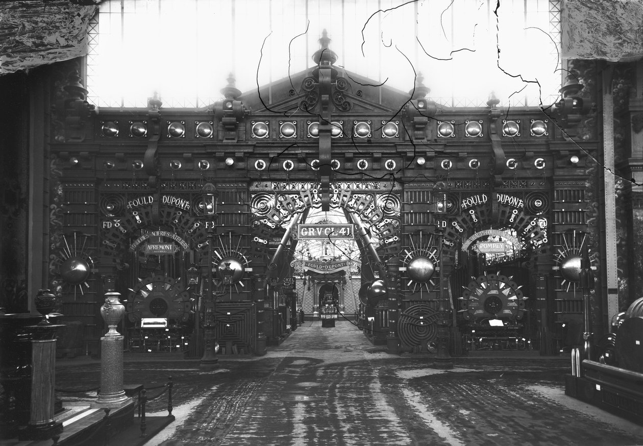 Metallurgian paviljongin paviljonki Pariisin maailmannäyttelyssä, 1889 tekijältä Adolphe Giraudon