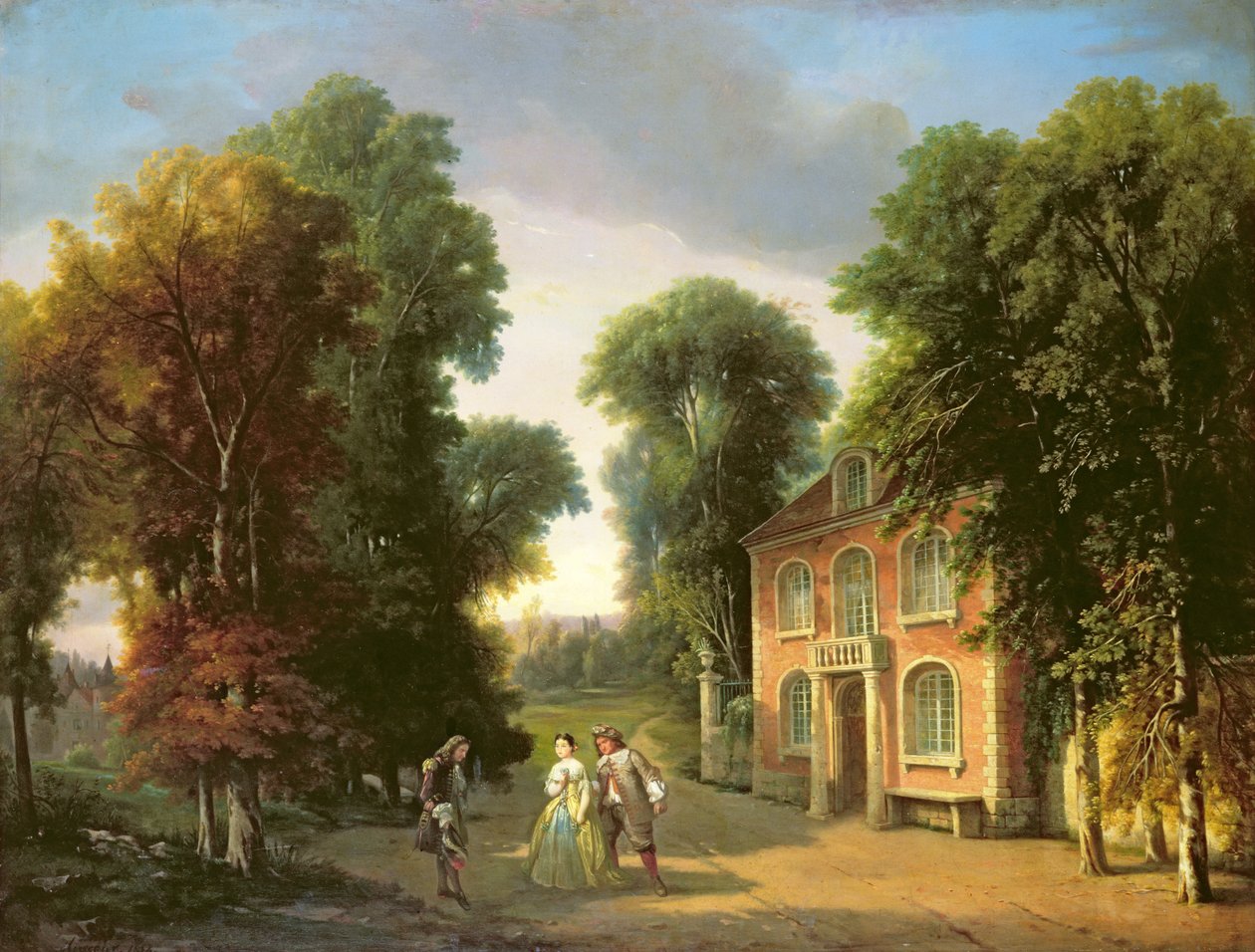 Molieren (1622-73) kohtaus Georges Dandinista 1852 tekijältä Adolphe Mirecourt