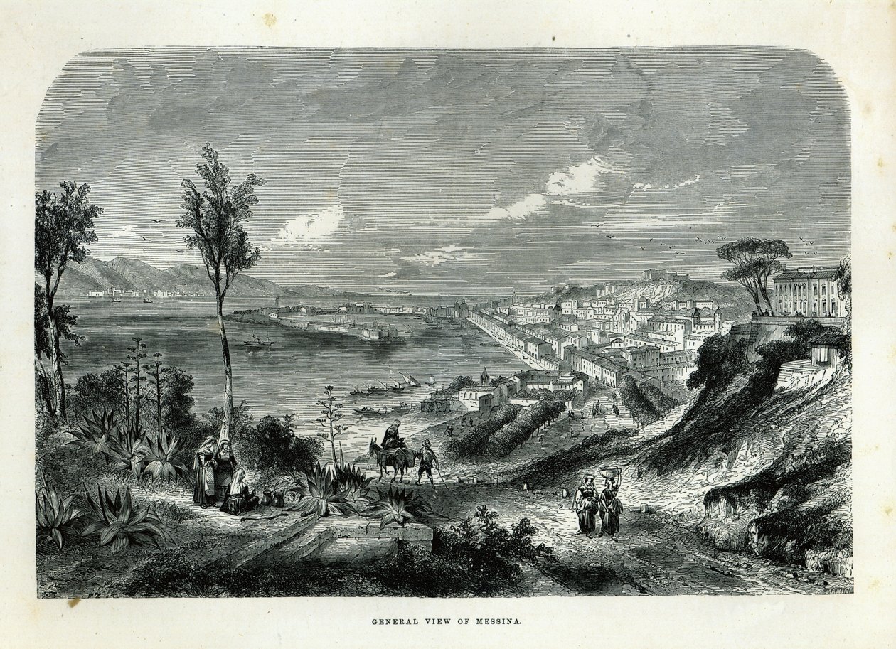 Yleisnäkymä Messinasta tekijältä Adolphe Rouergue