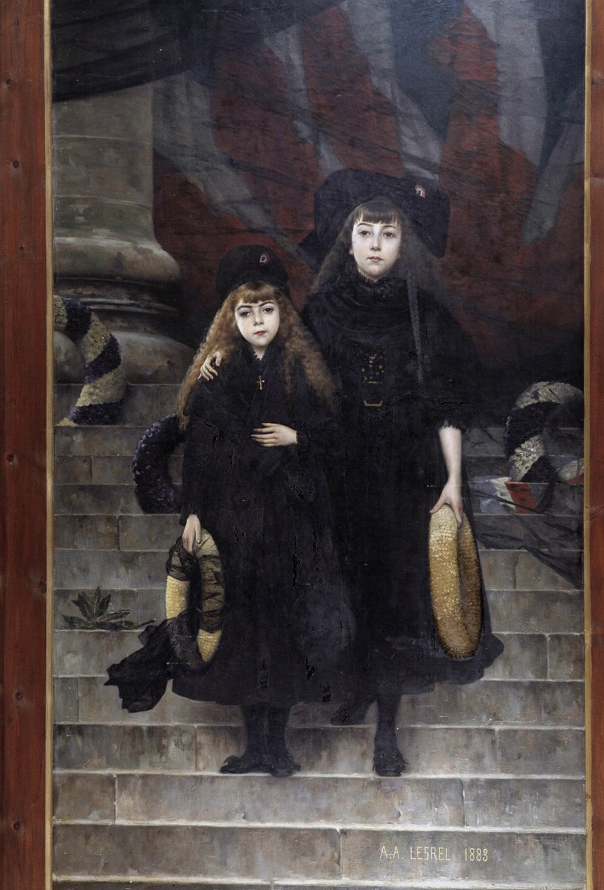 Alsace ja Lorraine, maalaus A.A. Lesrel tekijältä Adolphe Alexandre Lesrel