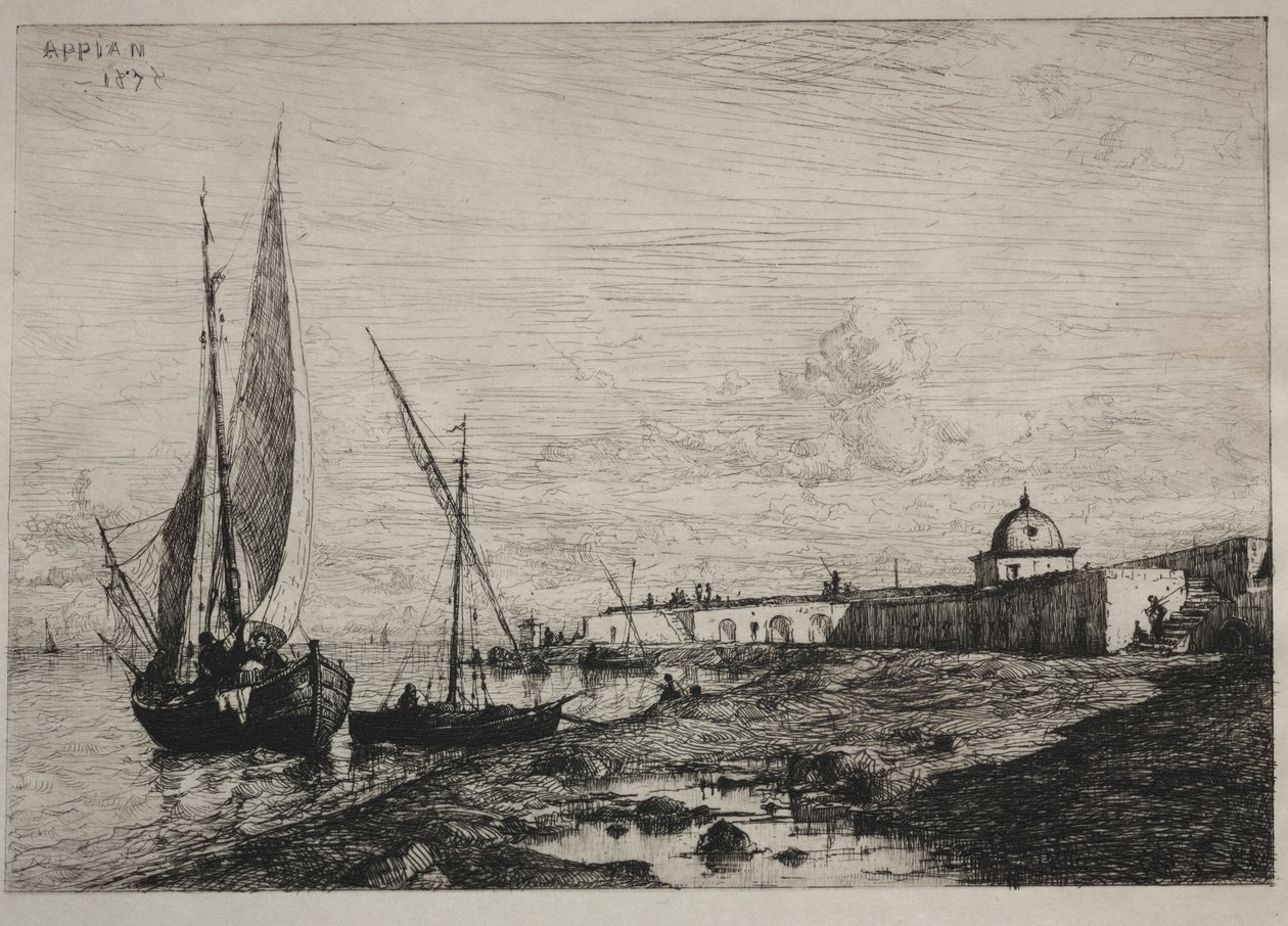 San Remon satama, 1878. tekijältä Adolphe Appian